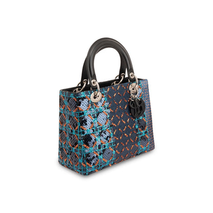 Christian Dior Sequin Medium Lady Dior Bag Rovelle Bags