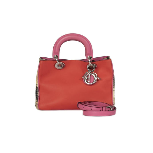 Christian Dior Small Python Trimmed Diorissimo Tote Rovelle Bags