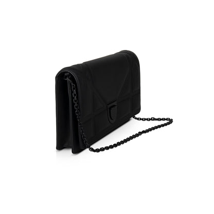 Christian Dior Ultramatte Stitched Cannage Diorama Wallet on Chain Rovelle Bags