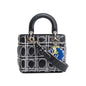 Christian Dior X Daniel Gordon Black Cannage Lambskin Leather Small Lady Dior Art Bag Rovelle Bags