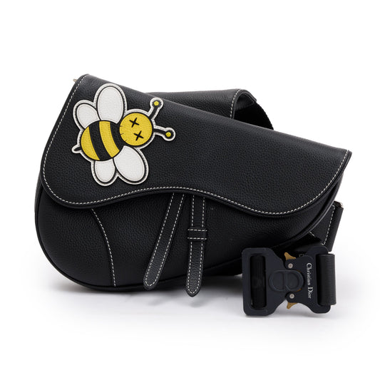 Christian Dior X Kaws Calfskin Leather Bee Saddle Bag Rovelle Bags