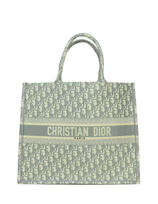 Christian Dior Grey Oblique Monogram Book Tote Bag Rovelle Bags