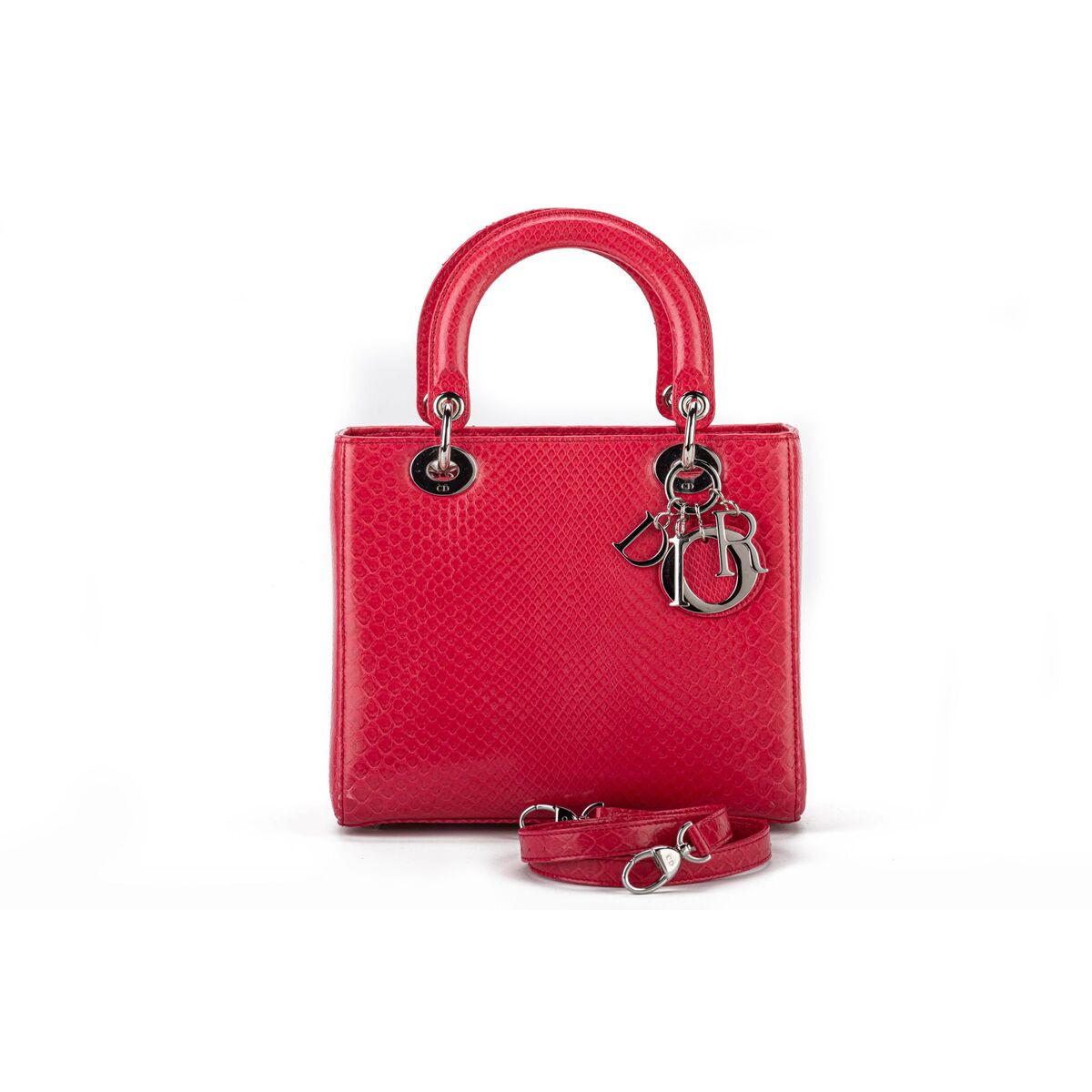 CHRISTIAN DIOR LARGE LADY DIOR PYTHON BAG Rovelle Bags