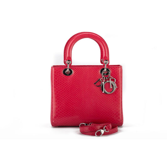 CHRISTIAN DIOR LARGE LADY DIOR PYTHON BAG Rovelle Bags