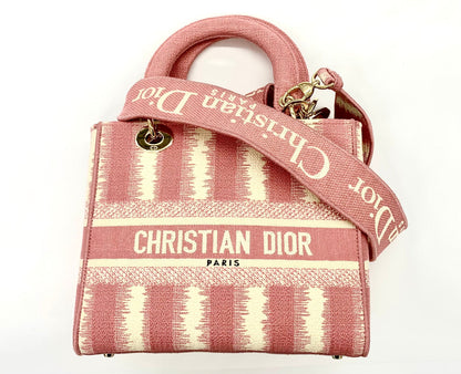 CHRISTIAN DIOR LADY D-LITE PINK MEDIUM BAG Rovelle Bags