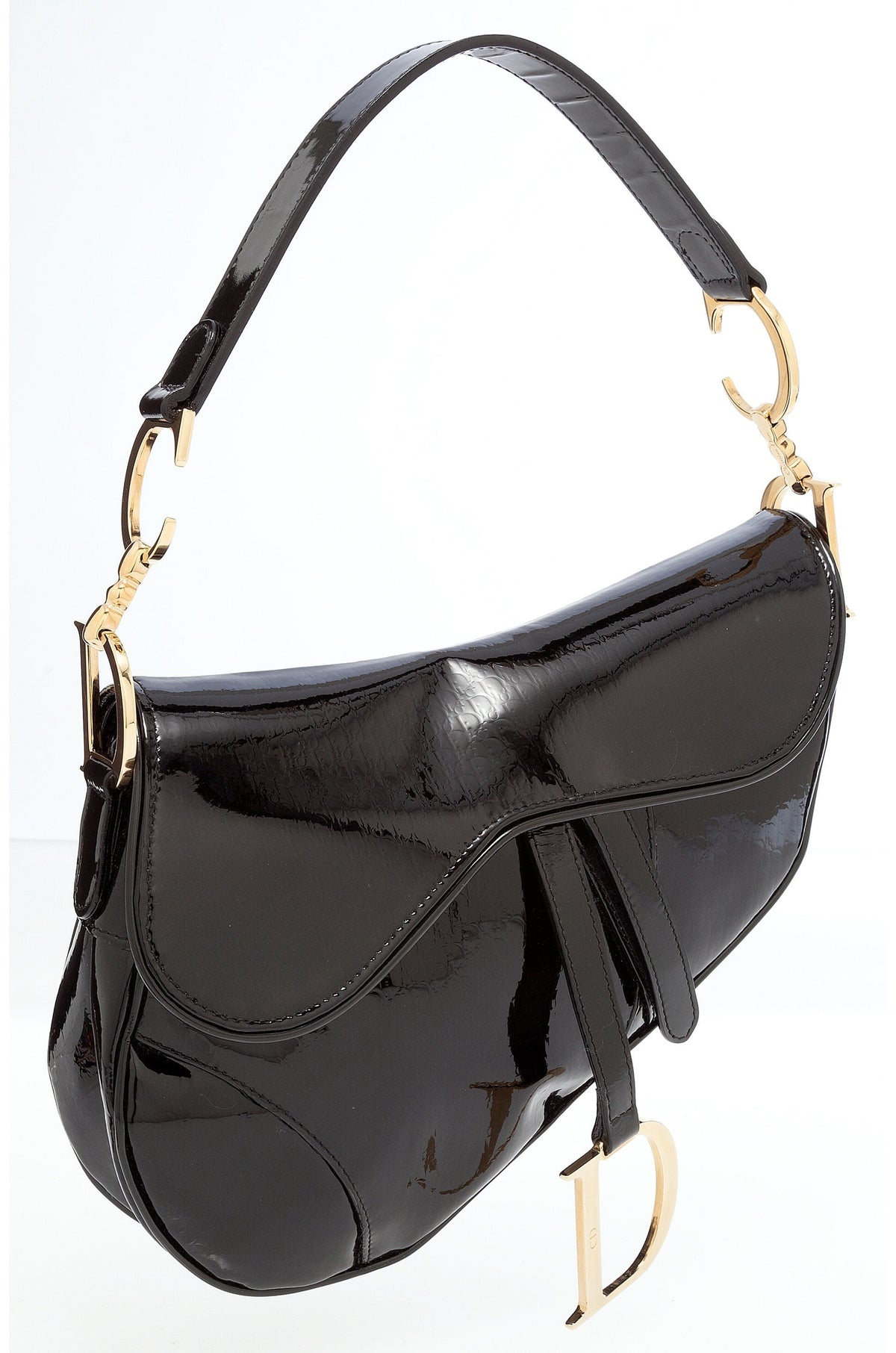 CHRISTIAN DIOR PATENT LEATHER SADDLE BAG Rovelle Bags