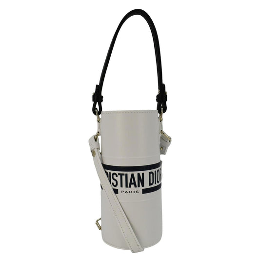 Christian Dior Vibe Bottle Holder Printed Leather Crossbody Bag White Rovelle Bags