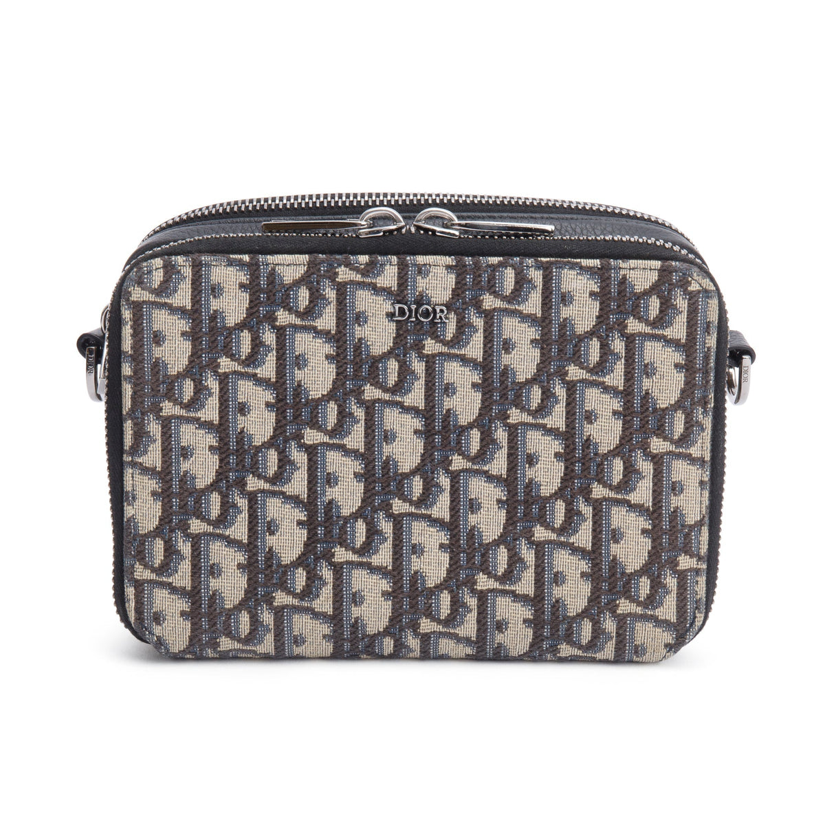 Christion Dior 2023 Oblique Jacquard Zipped Pouch Crossbody Rovelle Bags
