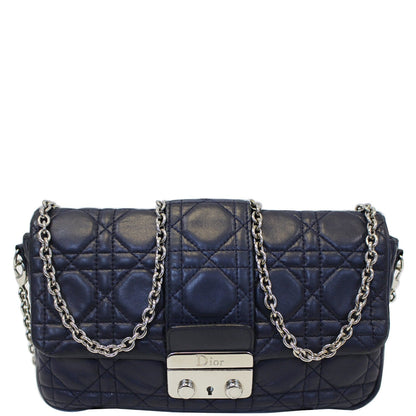 CHRISTIAN DIOR Miss Dior Cannage Quilted Leather Crossbody Bag Black Rovelle Bags
