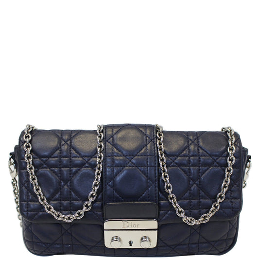 CHRISTIAN DIOR Miss Dior Cannage Quilted Leather Crossbody Bag Black Rovelle Bags