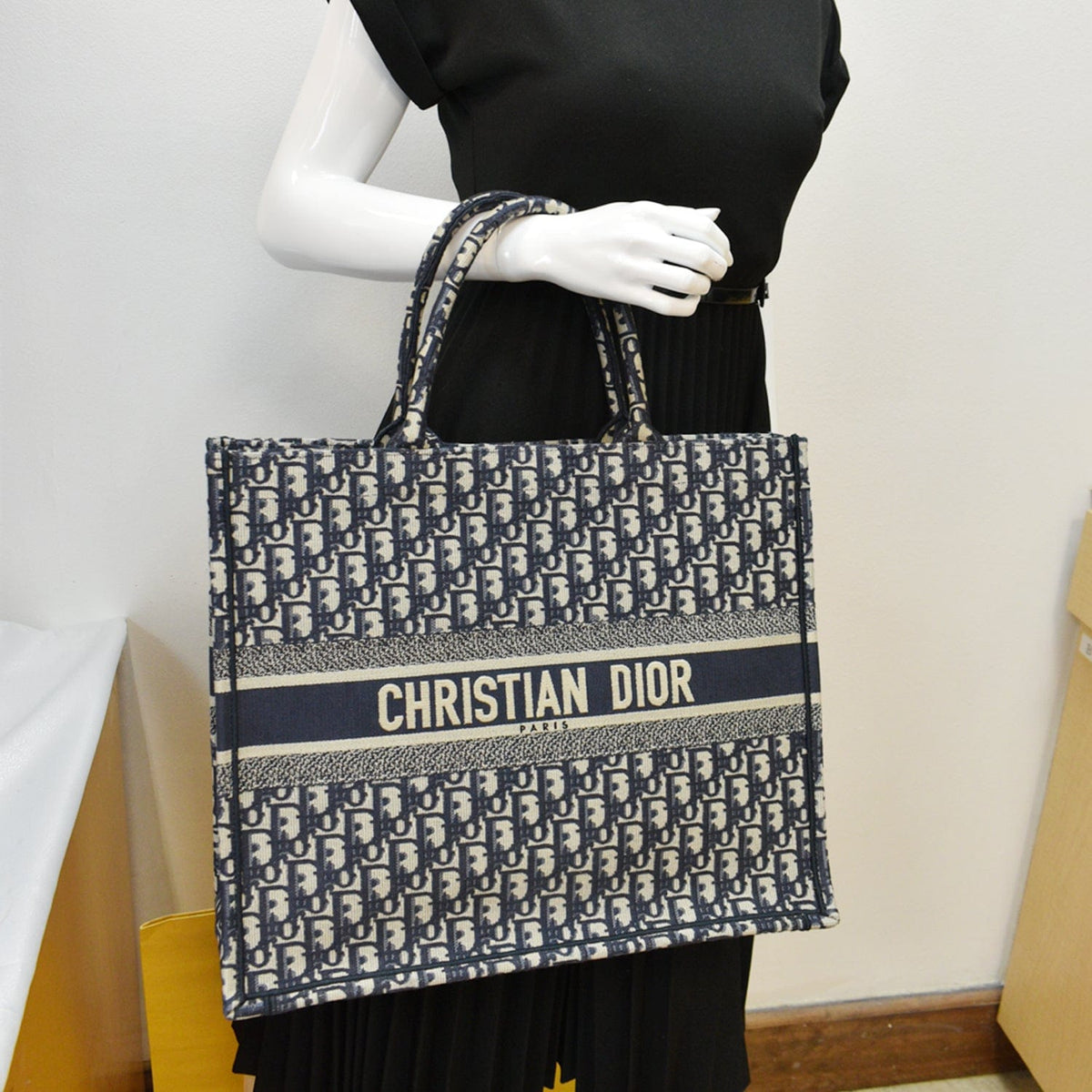 CHRISTIAN DIOR Large Book Oblique Embroidered Canvas Tote Bag Multicolor - Hot Deals Rovelle Bags
