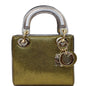 CHRISTIAN DIOR Mini Lady Dior Lizard Print Chain Shoulder Bag Metallic Gold Rovelle Bags