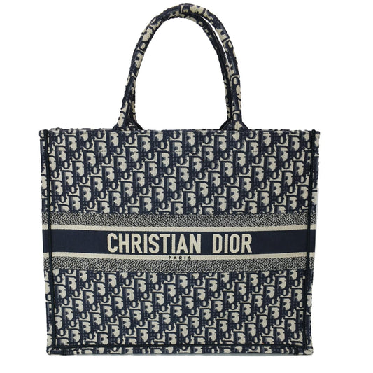 CHRISTIAN DIOR Large Book Oblique Embroidered Canvas Tote Bag Multicolor - Hot Deals Rovelle Bags