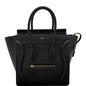 CELINE Mini Luggage Leather Tote Bag Black
