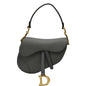 CHRISTIAN DIOR Saddle Leather Shoulder Bag Grey Rovelle Bags