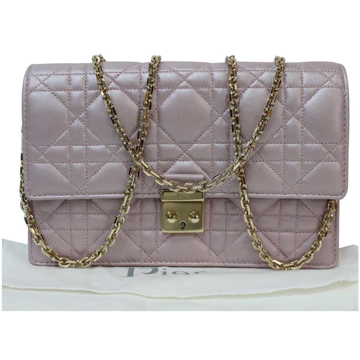 CHRISTIAN DIOR Miss Dior Promenade Wallet on Chain Crossbody Bag Light Pink - Last Call Rovelle Bags