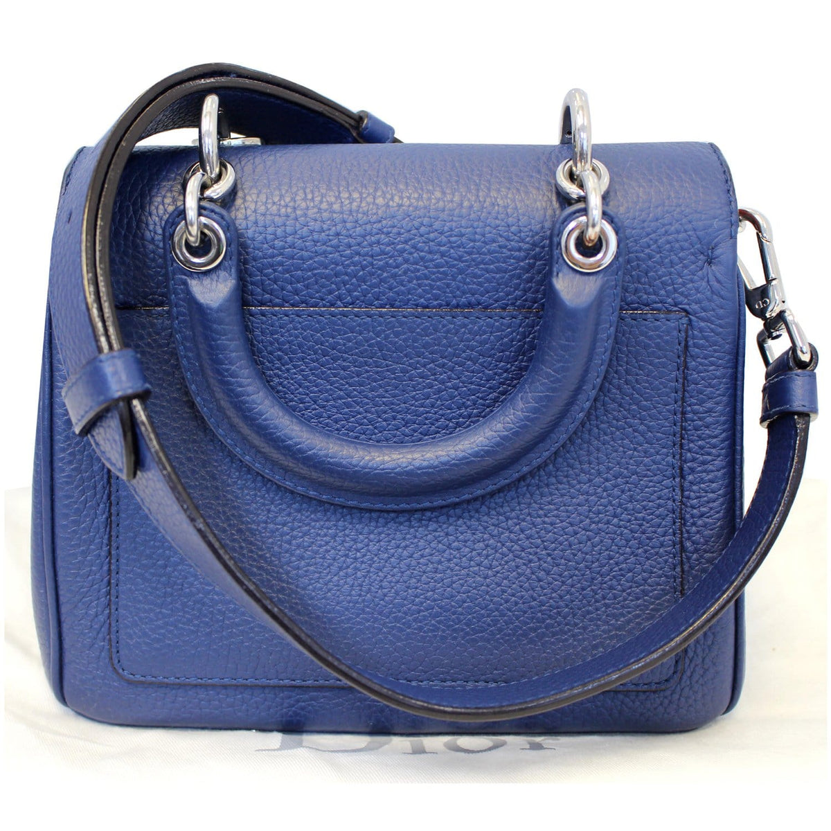 CHRISTIAN DIOR Be Dior Small Bullcalf Flap Shoulder Bag Blue Rovelle Bags
