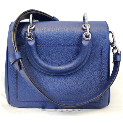 CHRISTIAN DIOR Be Dior Small Bullcalf Flap Shoulder Bag Blue Rovelle Bags