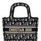 CHRISTIAN DIOR Mini Dior Book Oblique Embroidery Tote Bag Blue Rovelle Bags