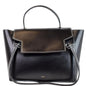 CELINE Double Stitching Mini Belt Calfskin 2Way Shoulder Bag Black