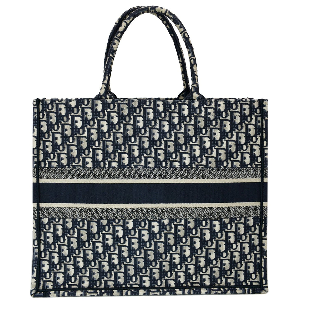 CHRISTIAN DIOR Large Book Oblique Embroidered Canvas Tote Bag Multicolor - Hot Deals Rovelle Bags