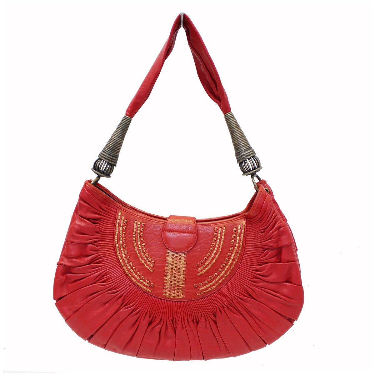 CHRISTIAN DIOR Plisse Pleated Leather Hobo Bag Red - 20% OFF Rovelle Bags