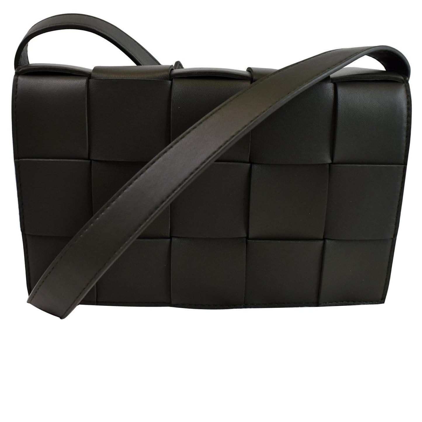 BOTTEGA VENETA Cassette Maxi Lambskin Crossbody Bag Olive