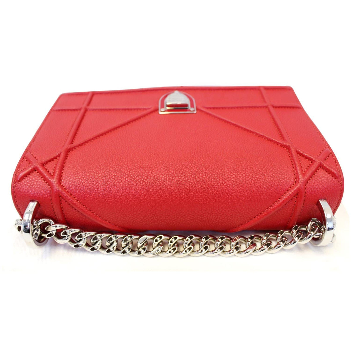 CHRISTIAN DIOR Diorama Flap Red Grained Leather Small Shoulder Bag - Last Call Rovelle Bags