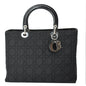 CHRISTIAN DIOR Lady Dior Nylon Cannage Canvas Tote Bag Black Rovelle Bags