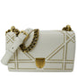 CHRISTIAN DIOR Small Diorama Studded Leather Flap Shoulder Bag White Rovelle Bags