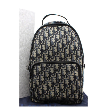 CHRISTIAN DIOR Minin Rider Oblique Jacquard Backpack Beige Rovelle Bags