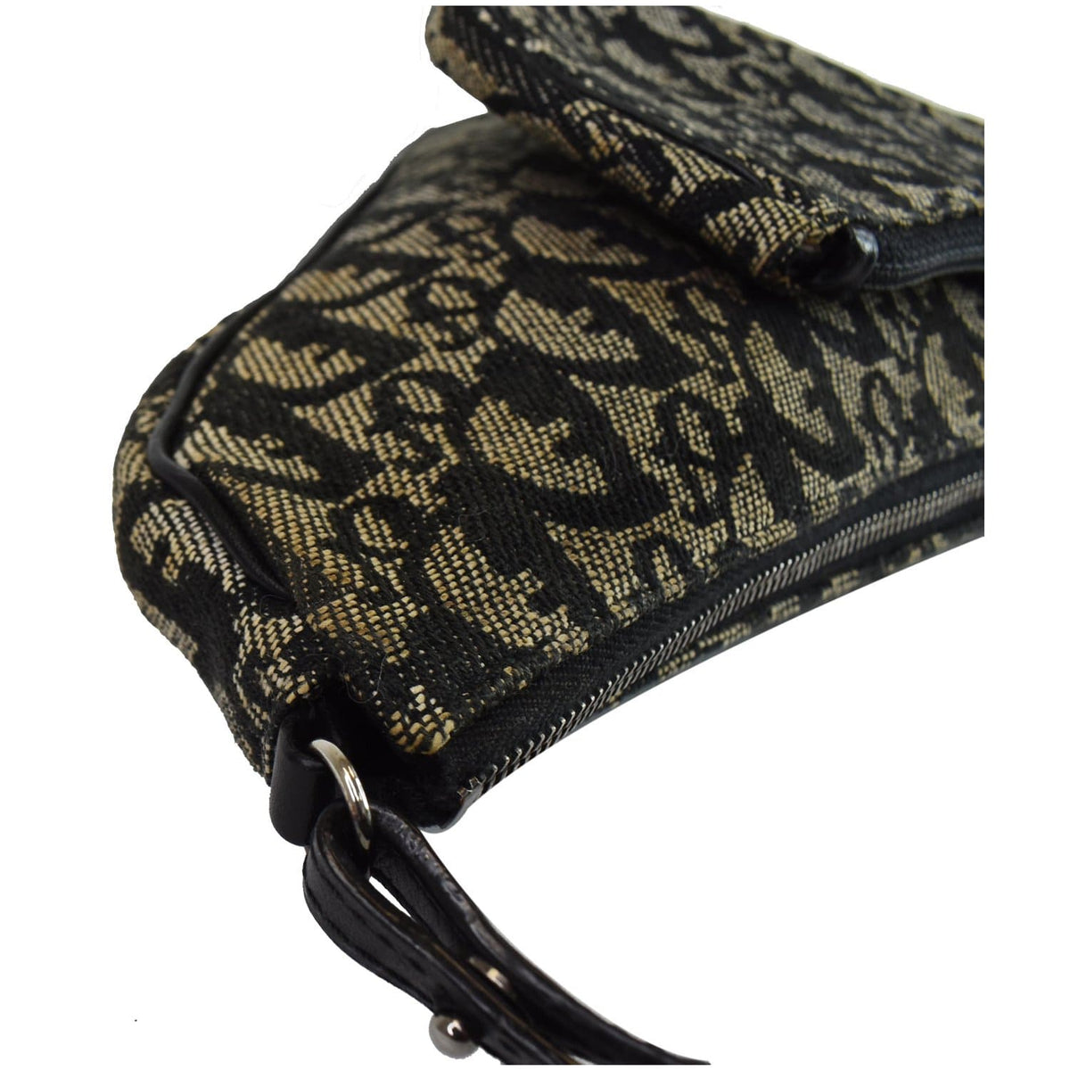 CHRISTIAN DIOR Mini Saddle Monogram Pochette Shoulder Bag Black Rovelle Bags