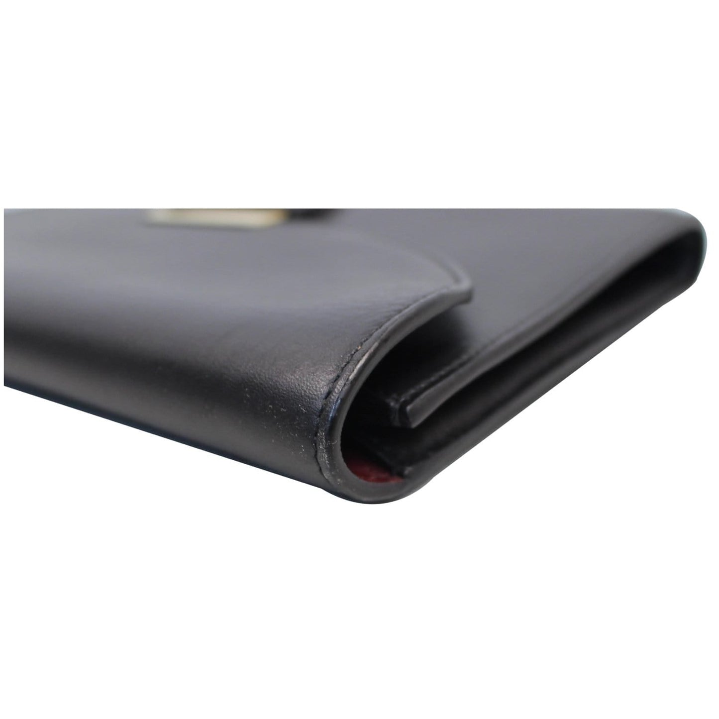 CELINE Trotteur Large Flap Multifunction Smooth Leather Wallet Black