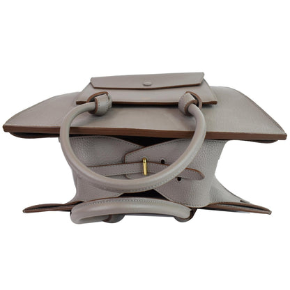 CELINE Tie Knot Mini Leather Tote Bag Grey