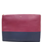Celine Bi-Color Leather Clutch Pouch Burgundy/Black - Final Sale