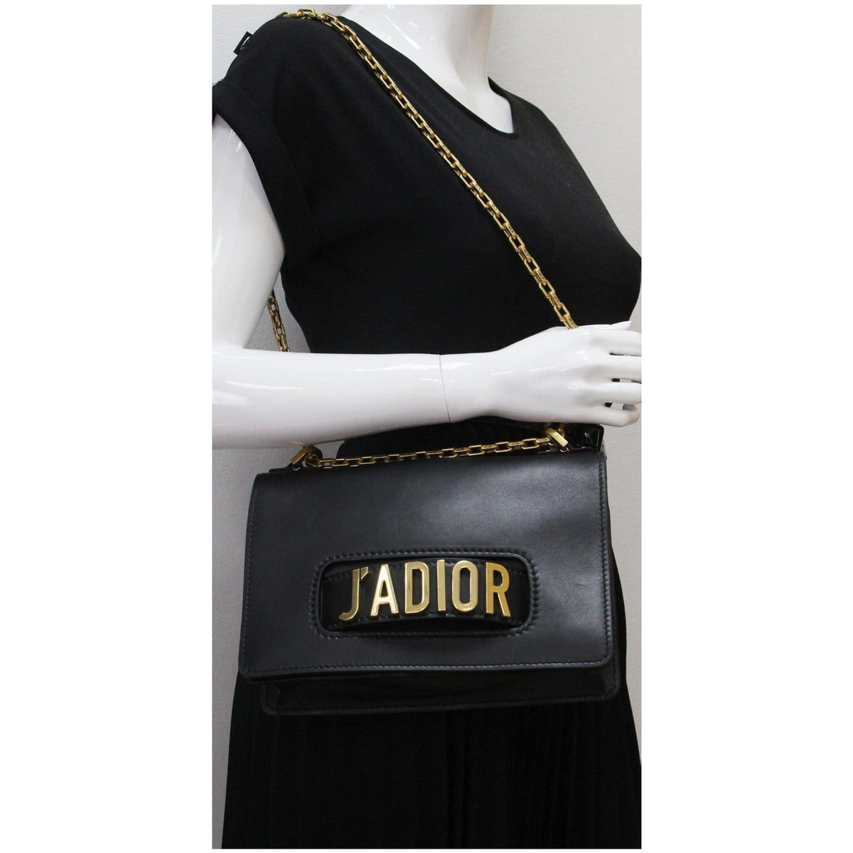 Christian Dior J'Adior Medium Calfskin Leather Flap Shoulder Bag Black - 10% OFF Rovelle Bags