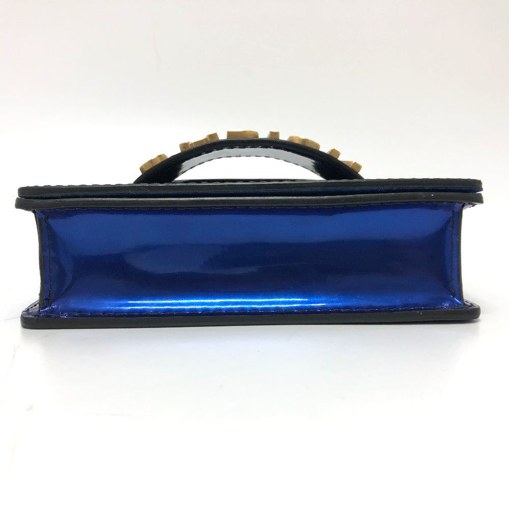 Dior Shoulder Bag Enamel / leather gunmetal blue Jadior Rovelle Bags