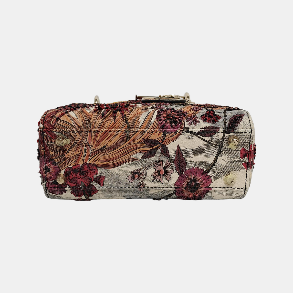 Lady Dior Mini Embroidered Phoenix Cloth Multicolor Handbag Rovelle Bags