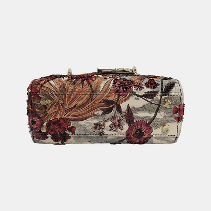 Lady Dior Mini Embroidered Phoenix Cloth Multicolor Handbag Rovelle Bags