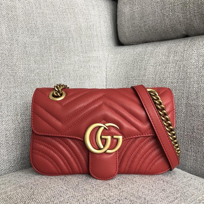 Gucci Marmont Small Matelassé Shoulder Ba