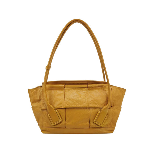 Bottega Veneta Arco Tote Bag Medium Yellow Shiny Calfskin leather