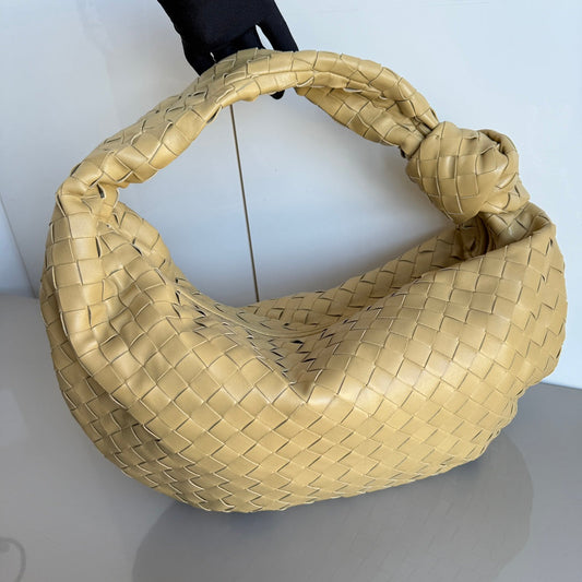 Bottega Veneta Jodie Small Lambskin Leather Beige Oats 36cm