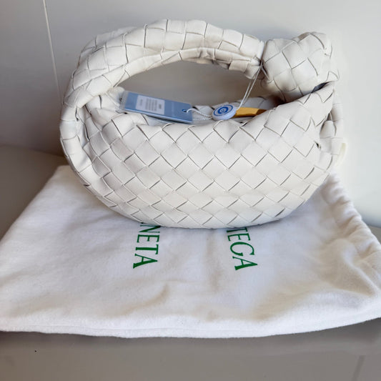 Bottega Veneta Jodie Mini White Leather Gold Hardware