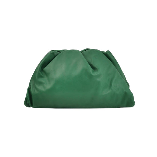 Bottega Veneta Pouch Calfskin Leather Green Large