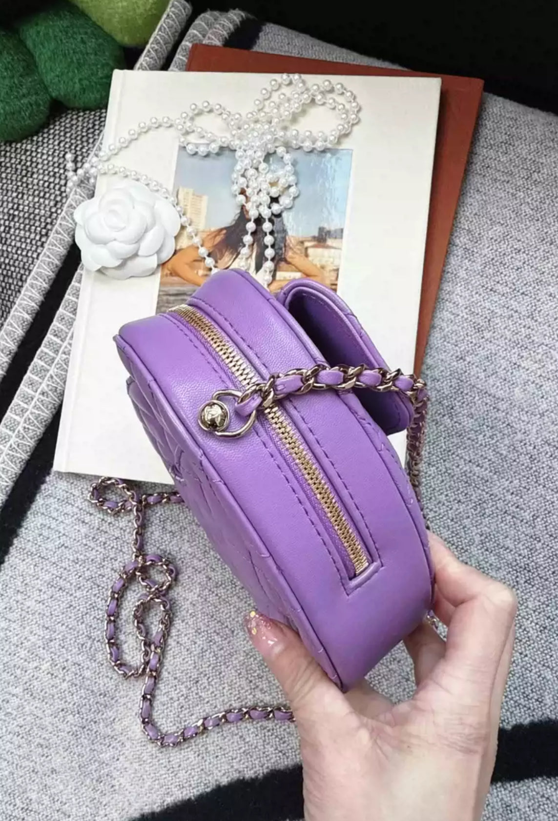 Chanel 22S Purple Heart Bag Large Rovelle Bags