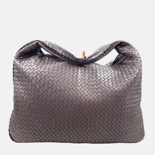 Bottega Veneta Hobo Bag Large Dark Chocolate Brown Lambskin leather 51cm