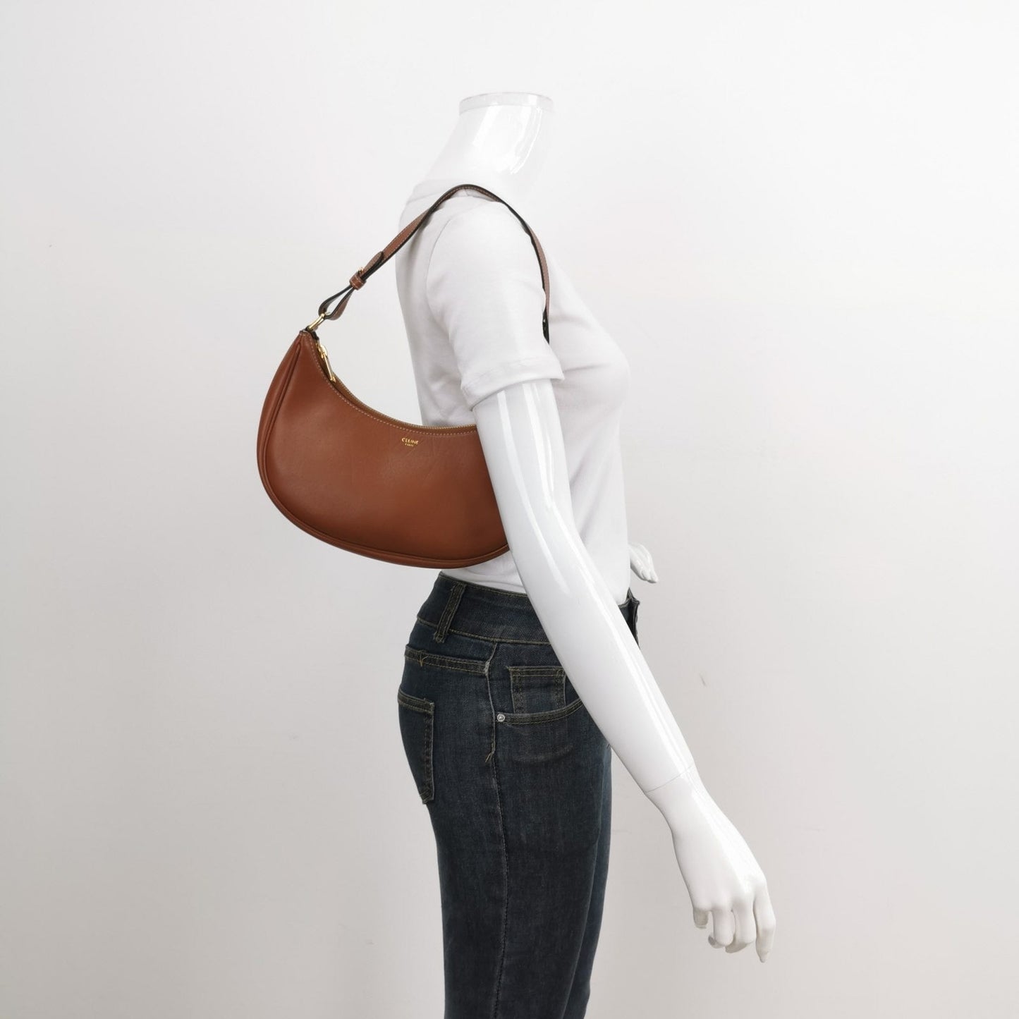Celine Ava Hobo Natural Tan Brown Leather Shoulder Bag