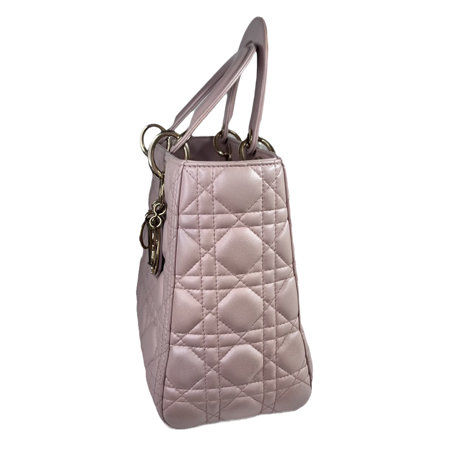 Lady Dior Medium Bag Pink Cannage Leather Rovelle Bags