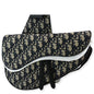 Christian Dior Saddle Oblique Jacquard Crossbody Bag Navy Grey Rovelle Bags