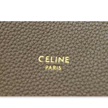 CELINE Cabas Phantom Grained Calfskin Leather Tote Bag Taupe